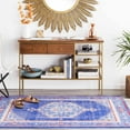 thumbnail image 3 of Hauteloom Clearview Wool Living Room, Bedroom Area Rug - Traditional - Navy, Red, Mauve - 2' x 3', 3 of 8