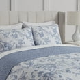 thumbnail image 2 of Chantilly Toile Floral Blue 2 Piece Cotton Quilt Set - Twin, 2 of 5