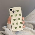 thumbnail image 4 of Cute Green Love Heart Happy Soft Phone Case Compatible with iPhone Case (Gray,iPhone 14 Pro Max), 4 of 7