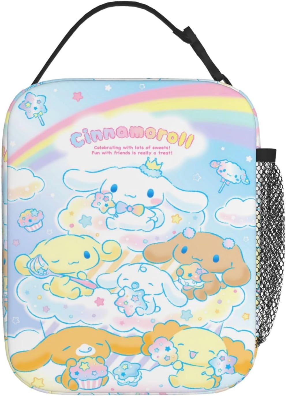 Cinnamoroll Cartoon Lunch Bag Cinnamorolls Cute Lunch Box Portable Insulated Lunch Tote Reusable Lunchbag for Office Picnic Outdoor