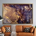 thumbnail image 6 of Luxury Marble Canvas, Purple Marble Printed, Gold Marble Canvas, Purple And Gold Marble, Modern Art, Abstract Artwork, Marble Artwork, Canvas Wall Decor - 3P-White Framed, 6 of 9