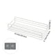 thumbnail image 3 of Estante de pared para baño sin taladro | Estante rectangular de metal | Organizador multiusos para artículos de tocador, ducha y cocina | Diseño compacto | Ganchos adhesivos incluidos, 3 of 5