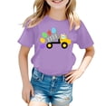 thumbnail image 3 of Gzbliryd Graphic T-Shirt White T Shirts Graphic Crewneck Casual Printed Tee Cute Casual Tops Summer T Shirts for Teens Boys Girls Summer Tops Summer Clothes for Teens (Purple,10-11 Years), 3 of 3
