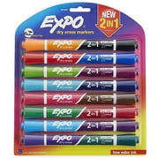 Sanford Ink 1944658 2-in-1 Dry Erase Markers, 16 Assorted Colors - Medium point, 8 per Pack