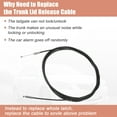 thumbnail image 5 of Trunk Lock Latch Release Cable No.6460706070 for Toyota Camry LE SE XLE 2007-2011, 5 of 6