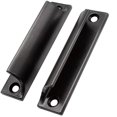 thumbnail image 1 of Manija de puerta corredera de 2 piezas, manija de gabinete de aluminio, manija de gabinete de cocina negra, disponible para puertas de balcón, puertas correderas, cajones, 1 of 5