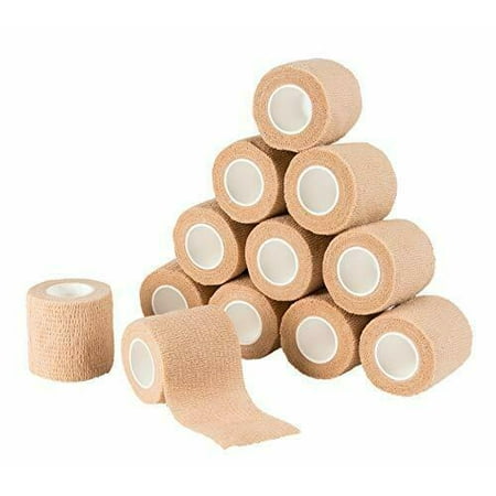 24 Pack 2" Self Adhesive Cohesive Bandage Stretch Wrap First Aid Elastic Tape