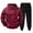 Wine -AL17, variant on Dwellite Men Tracksuit 2 Piece Outfit Sweat Suits Set Casual Half Zip Pullover Soft Hoodie & Jogger Sweatpants 2026 Wine M