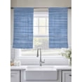 thumbnail image 5 of Blue Pattern Sheer Curtains 54 Inch Length 2 Panels Set Window Treatments, Vintage Abstract Minimalist Art Rod Pocket Semi Curtains for Living Room/Bedroom/Kitchen Décor, 104"W x 54"L, 5 of 7