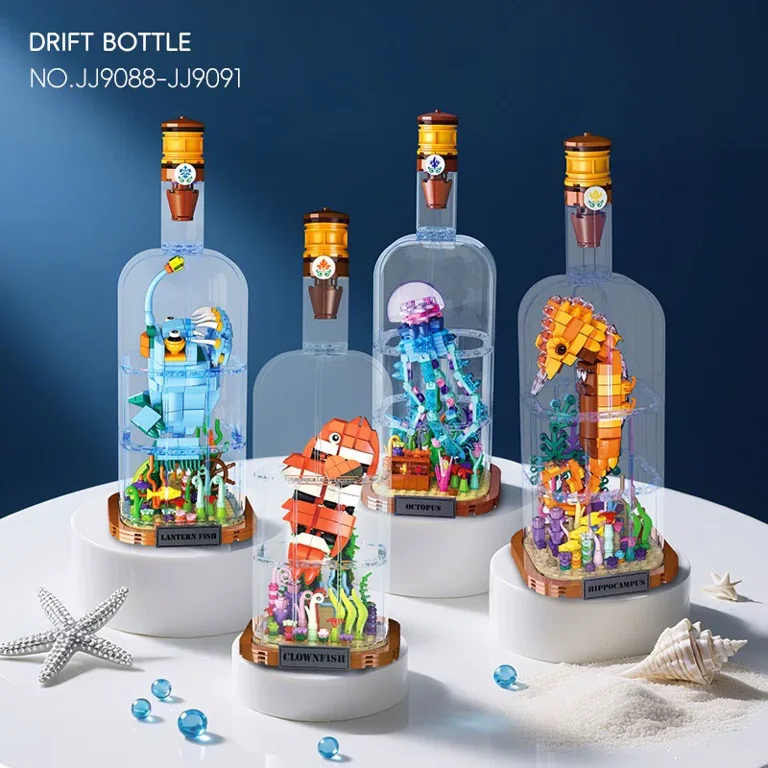 GZBricker Octopus Building Set Ocean Series Drift Bottle