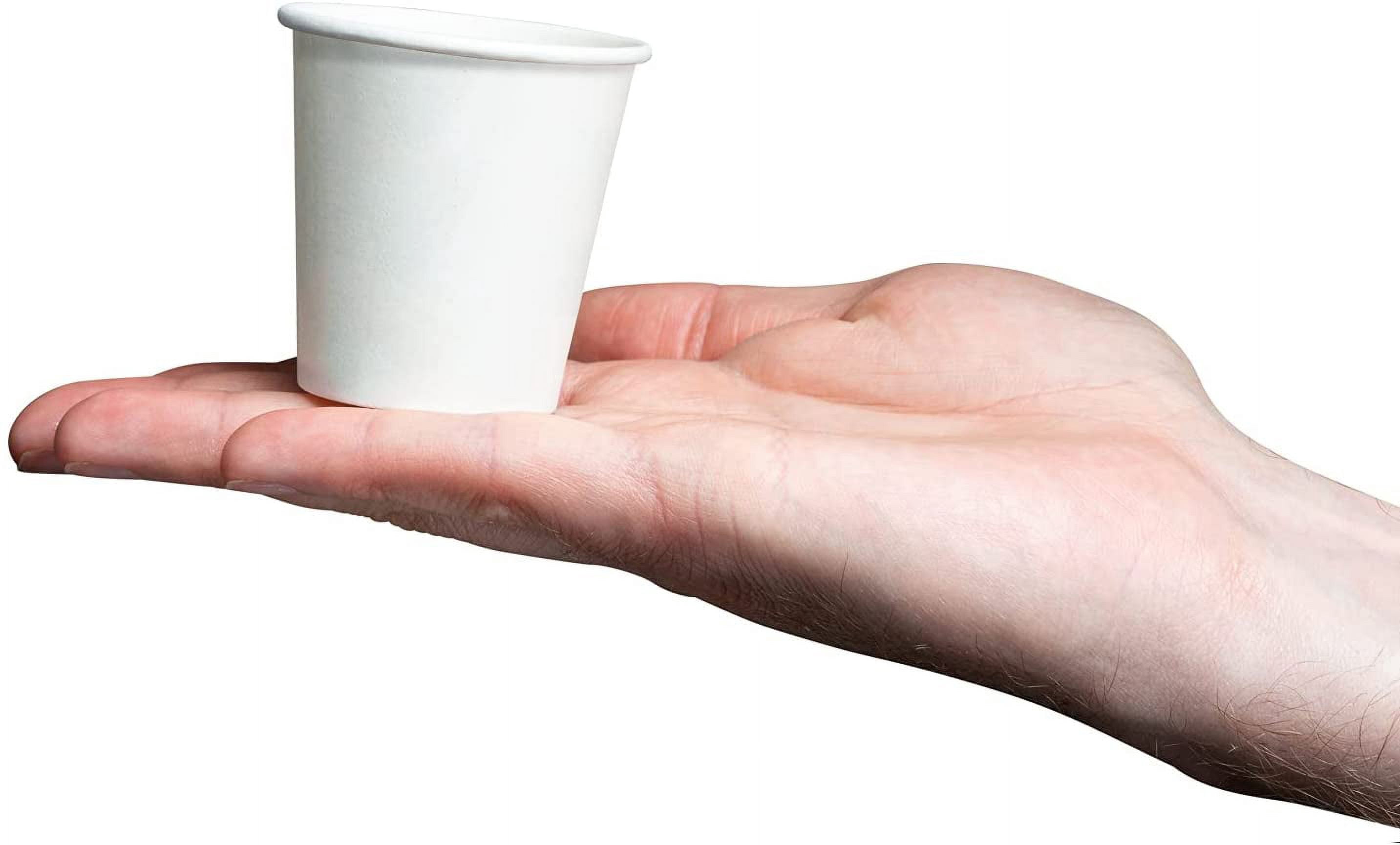 3 oz White Paper Cups 300 Count Small Disposable Cups for Espresso, Tea, Samples & Mouthwash, Sturdy Hot & Cold Drinkware for Home, Office & Events (Formerly Comfy Package)