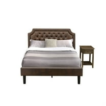 East West Furniture Granbury 2 Pieces Wood Full Bedroom Set in Dark Brown