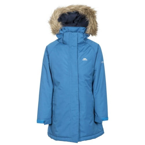 Age 5-6 Navy 5/6 Trespass Fame Blue Warm Padded Waterproof Winter Jacket with Removable Hood for Kids / Girls 