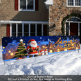 thumbnail image 2 of 1 piece, 2D flat Christmas banner, perfect for garden, house, fence, garage decoration, wall hanging decoration, courtyard sign, party decoration, home decoration, party supplies, size 78.74*17.71 in, 2 of 5