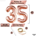 thumbnail image 4 of KatchOn, Rose Gold 35 Balloon Numbers - 40 Inch | Happy 35th Birthday Decorations for Women | 35 Birthday Balloons and Confetti Balloons | 35 Balloon Rose Gold | 35 Birthday Decorations for Women, 4 of 8
