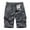 Dark Gray, variant on fartey Camo Shorts for Men with Multiple Pockets Button Zipper Elastic Waist Baggy Cargo Short Casual Hiking Sports Outdoors Short