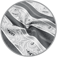 thumbnail image 7 of Mens Hanky Paisley Stripes Grey Silver Silk Pocket Square Hankies, 7 of 7