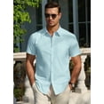 thumbnail image 5 of Youclos Men's Short Sleeve Dress Shirts Casual Button Down Shirt Regular Fit, 5 of 8