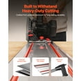 thumbnail image 4 of VEVOR Track Saw Guide Rail, 110 in Cutting Range, Includes 4 PCs 27.5 in Aluminum Extruded Guide Rails and 3 Connectors, Compatible with Makita, Festool & WEN Track Saws, for Woodworking Longer Cuts, 4 of 9