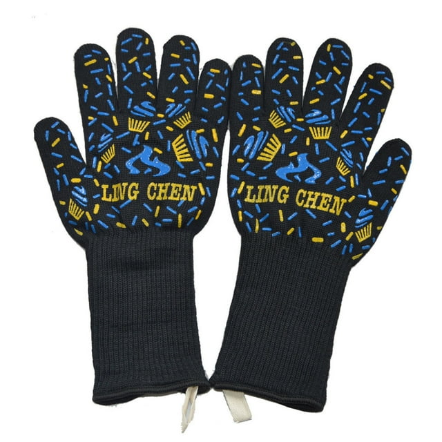 Gants de Cuisson pour Barbecue Chauds, Résistants à la Chaleur Extrême, Gants de Soudage au Four