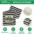 thumbnail image 6 of St. Patricks Day Table Runner Waterproof Rectangle Lucky Charm Table Cover White Black Stripes Coffee Kitchen Dining Table Decoration for Home Party Restaurant Supplies, 13 x 72 Inch, 6 of 6