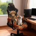 thumbnail image 2 of SCRAWLGOD Highland Cow Daisy Floral Print Red Black Print Gaming Chair Cover with Armrest Cover, Wear Resistant Computer Chair Slipcovers with Elastic Bottom Dustproof Chair Seat Protector, 2 of 7