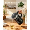 thumbnail image 2 of Auriswell Electric Tea Kettle with Temperature Control, 1.5L Glass smart Water Boiler for Tea, Coffee & Boil, Automatic Shut Off, 12h Keep Warm & LED One-Touch 6 Presets, 2 of 9