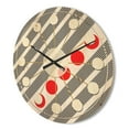 thumbnail image 3 of Designart 'Geometrical Abstract Retro Minimal Pattern XI' Mid-Century Modern Wood Wall Clock, 3 of 5