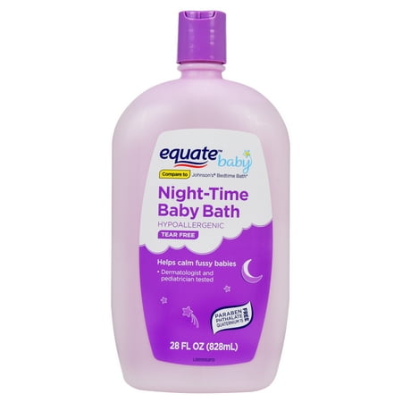 (2 Pack) Equate Tear Free Night-Time Baby Bath, 28 Fl