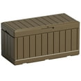 thumbnail image 4 of Vineego Indoor Waterproof 82 Gallon Resin Deck Box, Brown, 4 of 8