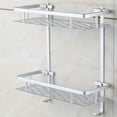 thumbnail image 3 of FOLOYORI Bathroom Shower Organizer 1Set Floating Shelves Silver 31.5 x 14 x 5in for Wall Mounted Use, 3 of 8