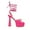 Hot Pink, variant on Women's Platform Heels Lace Up High Strappy Sandals 5 inch Chunky Prom Shoes Butterfly Heeled