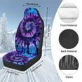 thumbnail image 7 of Uorisanigo Car Seat Covers, Front Bucket Seat Covers, 2 Pcs, Easy to Install Car Seats Cover Cushion and Accessories for Auto Trucks Van SUV - Blue and Purple Tie-Dye Print, 7 of 7