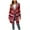 Red, variant on Fesfesfes Cardigan for Women Fall And Winter Long Sleeves Hooded Print Tassel Irregularity Knitted Sweater Cardigan Coat
