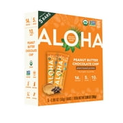 ALOHA Plant Based Protein Bars, Peanut Butter Chocolate, 14g Protein (Pack of 5)