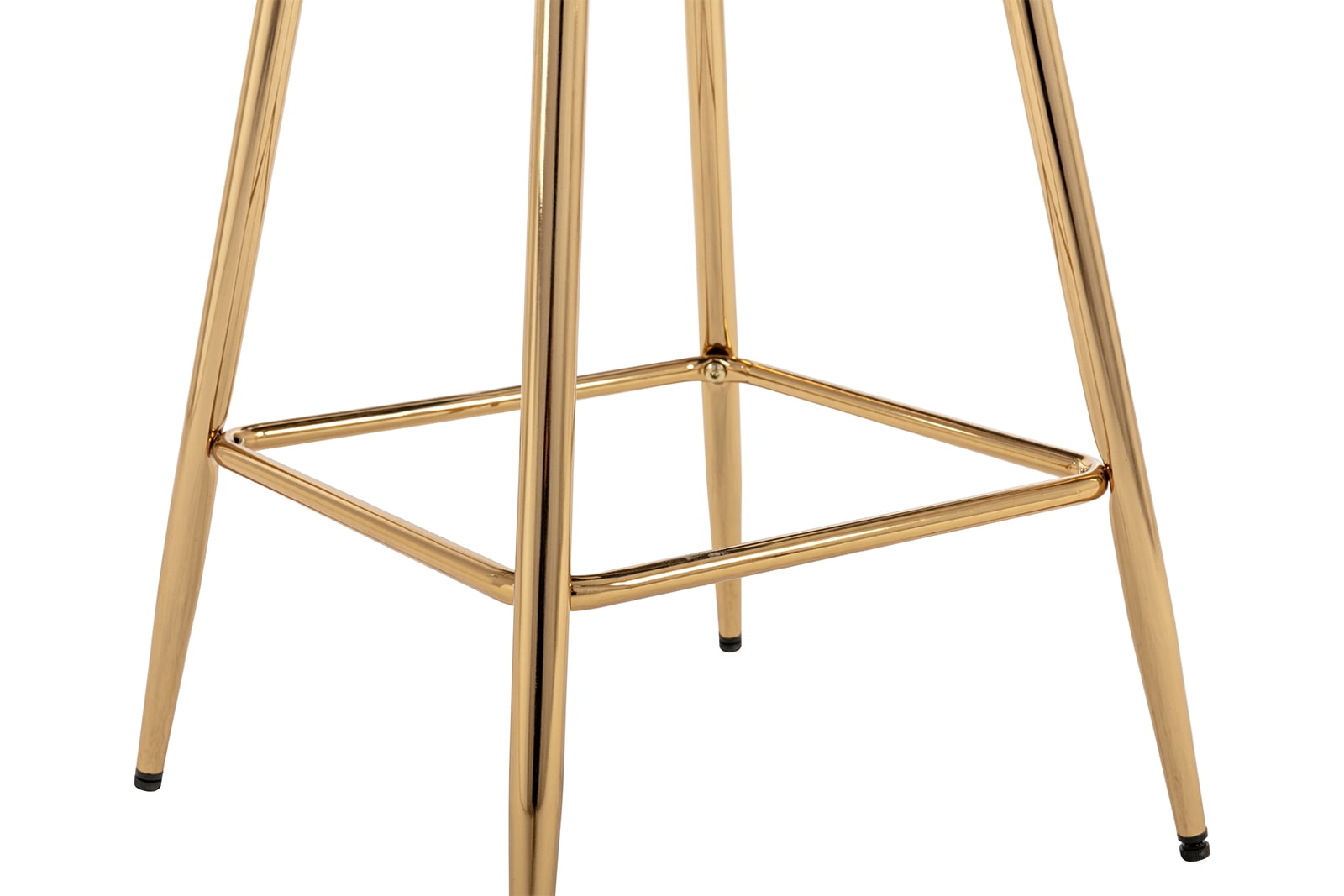Guyou 26” Counter Height Bar Stools Set of 2, Modern Velvet Upholstered Kitchen Island Chairs, Barstools with Back and Footrest for Kitchen Island Pub Restaurant, Beige