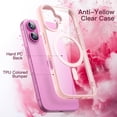 thumbnail image 3 of JETech Magnetic Case for iPhone 16 Plus 6.7-Inch Compatible with MagSafe, Shockproof Phone Bumper Cover, Solid Color Matte TPU Frame, Anti-Scratch Clear Back (Pink), 3 of 6