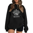 thumbnail image 2 of Women'S Sweatshirt Long Sleeve Sweatshirt Pullovers for Women Black Adult Crewneck Sweatshirt Fall Sweatshirts Preppy Teen Clothes, 2 of 3