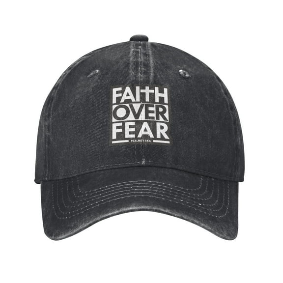Faith Over Fear Adult Adjustable Classic Washed Casquette Cap Hat Baseball Cap For Man For Woman