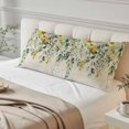 thumbnail image 4 of Flowers Eucalyptus Body Pillow Covers 20"x54", Vintage Botanical Floral Leaves Soft Brushed Microfiber Breathable Throw Pillow Covers, Pillowcase with Zipper for Couch Sofa Bedroom Living Room, 4 of 9