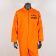 thumbnail image 6 of Halloween Adult Orange Prisoner Convict Outfit Unisex Jumpsuit With For Men Women Femme Homme, 6 of 7