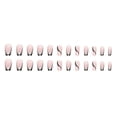 thumbnail image 3 of 24 uñas postizas cortas, uñas postizas tipo ataúd para mujer con diseño de mariposas y brillo., 3 of 7