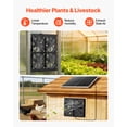 thumbnail image 4 of VEVOR Solar Powered Fan, 25W Solar Panel with 4 Fans, Adjustable Solar Panel Angle, 2668 RPM High-Speed, Flexible Installation, Fast Air Exchange for Greenhouse, Grow Tents, Chicken Coops, Shelters, 4 of 9