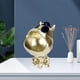 thumbnail image 3 of Caja de almacenamiento de llaves, contenedor con forma de animal de boca grande, de resina, para guardar objetos pequeños y joyas. oro, 3 of 8