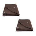 thumbnail image 2 of (2 Pack) 6' x 8' Dark Brown Canvas Tarp 12oz - Water Resistant & Breathable - Heavy Duty Tarps - Multipurpose Tarpaulin Cover for Camping Tent, 2 of 11