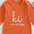 thumbnail image 4 of Xudanell Newborn Outfit Baby Embroidery Letter Boy Fall Outfits 12-18 Month Boy Clothes Romper with Hat, 4 of 5