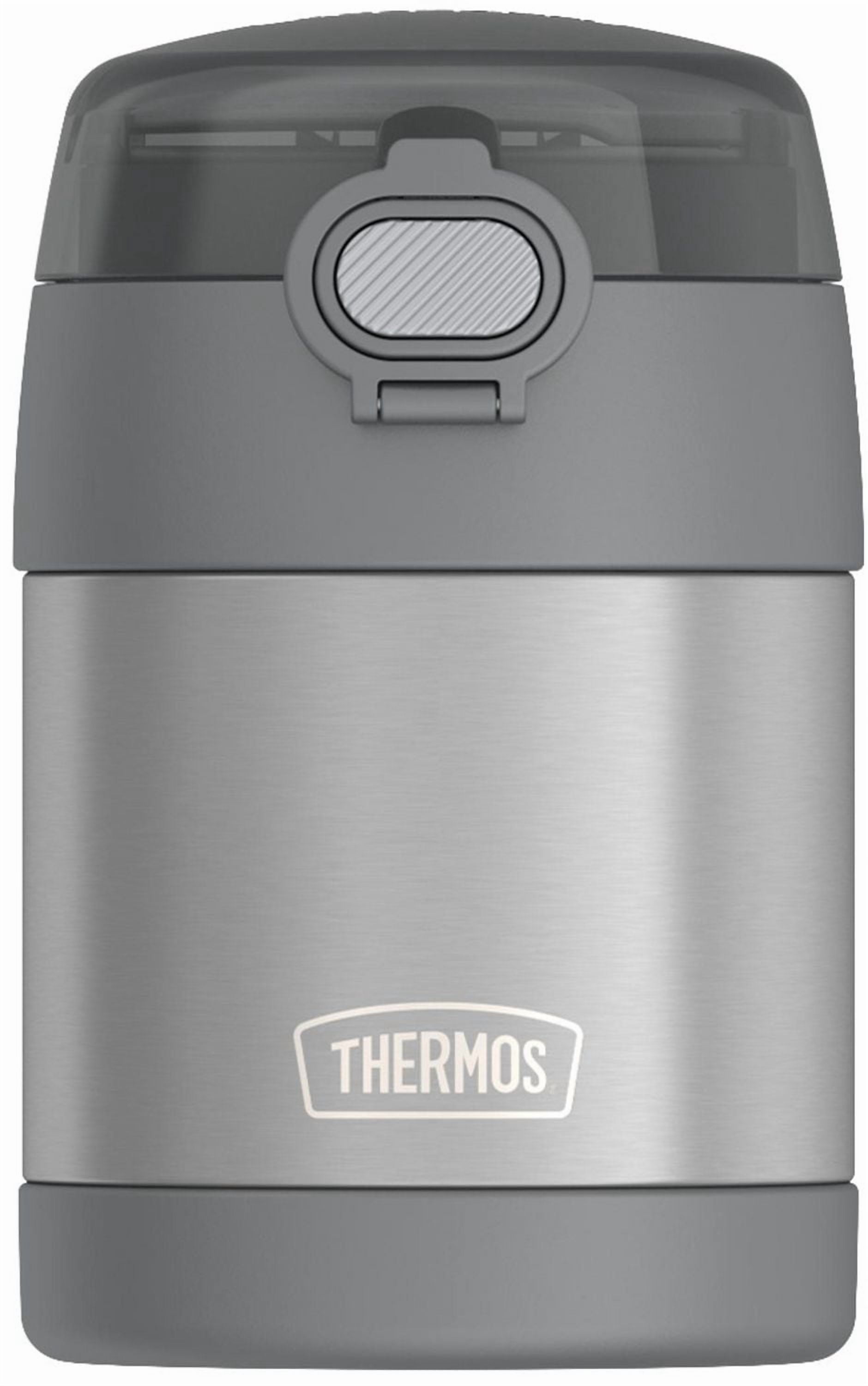 Thermos Pot alimentaire FUNtainer isolé sous vide en acier inoxydable avec couvercle snack, 295 ml, gris