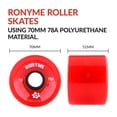 thumbnail image 4 of 8x Ruedas de Monopatín Longboard Roller 78A Cruiser Rueda Piezas Accesorios Cola Ruedas de skate, 4 of 8