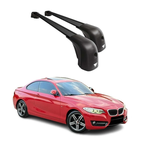 Roof Racks Cross Bars for BMW 2 Series F22 Coupe 2014-2021 Alu 220lb Black