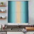 thumbnail image 5 of Turquoise Ombre Sheer Curtains 108 Inches Extra Long, Modern Yellow Gradient Farmhouse Art Light Filering Curtains, Privacy Drapes Simi Floor to Veiling Curtain for Living Room Window Treatment, 5 of 9